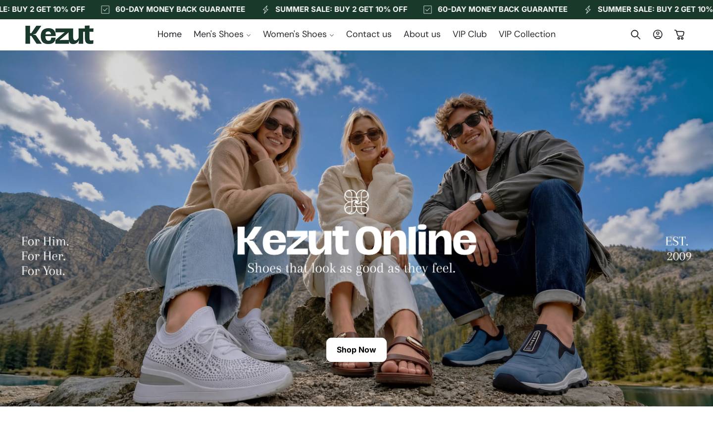Kezut homepage screenshot