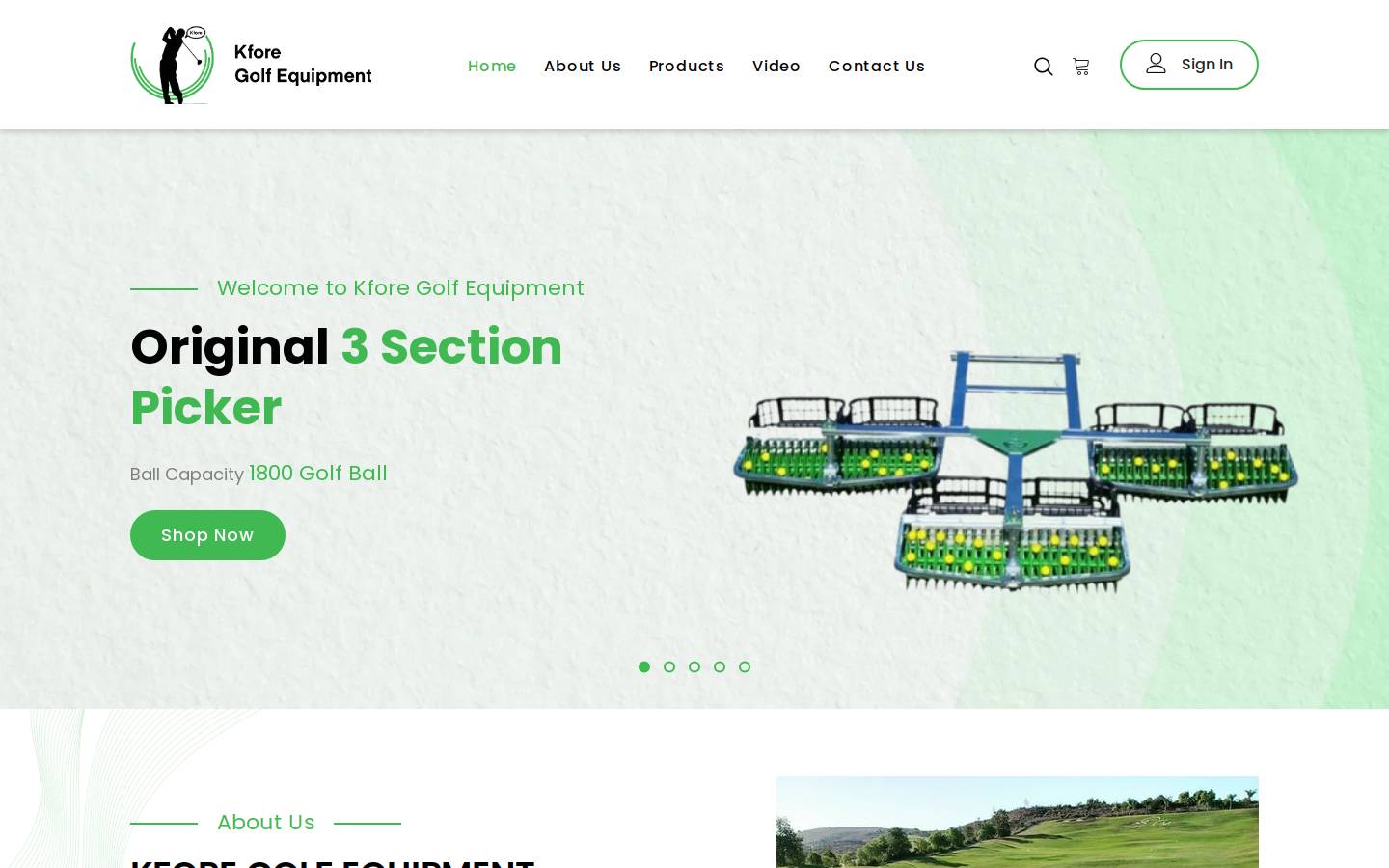 kforegolf.com homepage screenshot