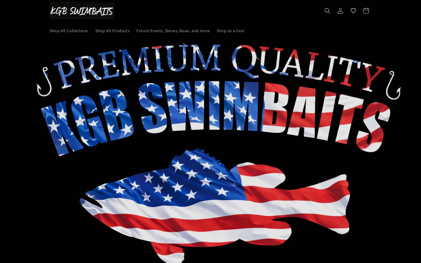 kgbswimbaits.com homepage screenshot