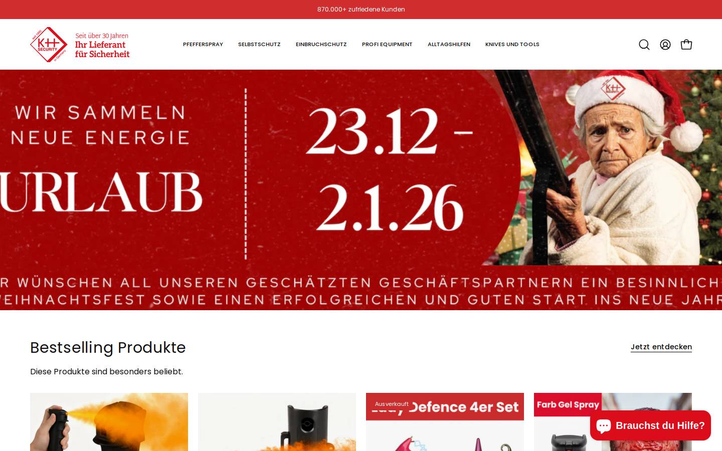 kh-security.com homepage screenshot