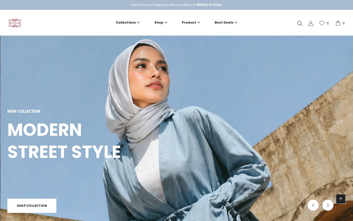 khadijahijabstore.com homepage screenshot