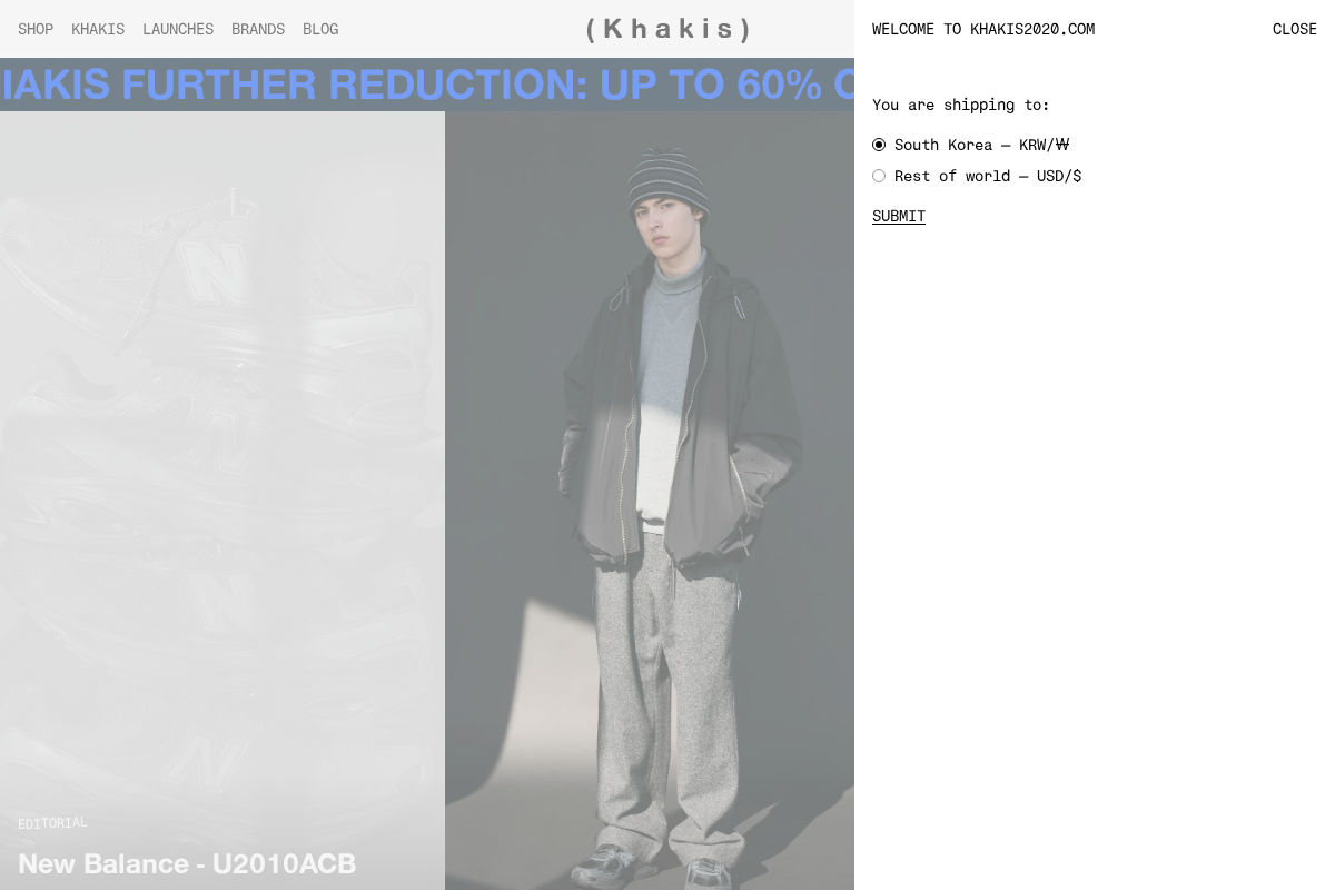 khakis2020.com homepage screenshot