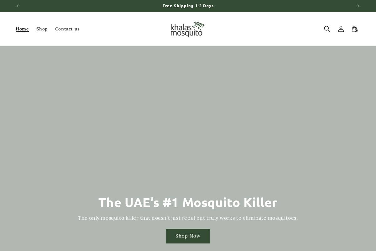 khalasmosquito.com homepage screenshot
