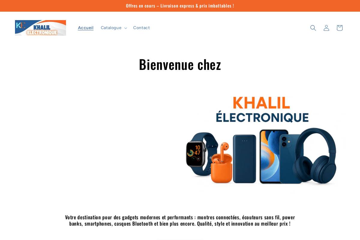 khalilelectronique.com homepage screenshot