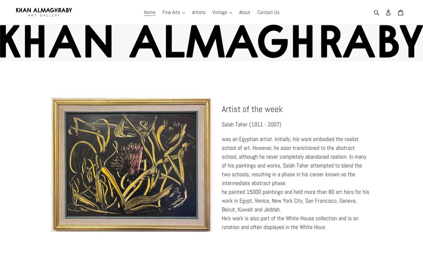 khanalmaghraby.art homepage screenshot