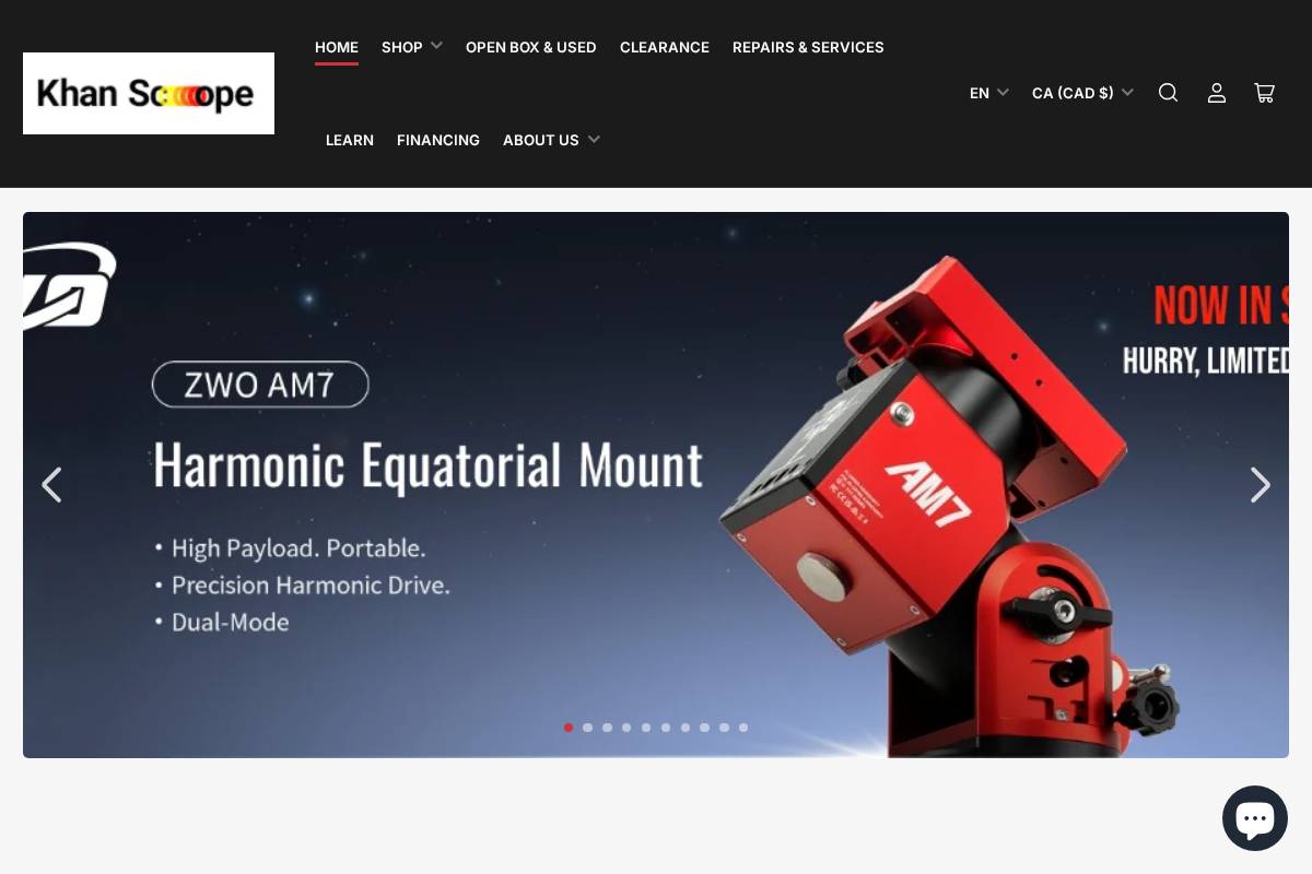 khanscope.com homepage screenshot