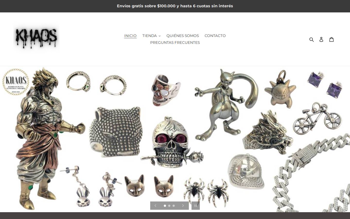 khaos.cl homepage screenshot