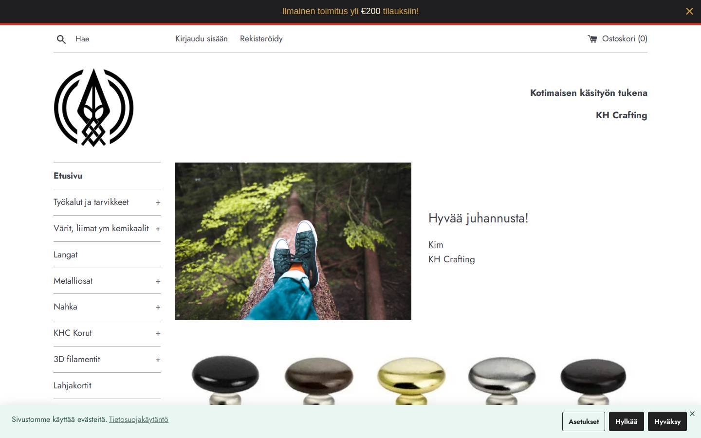 khcrafting.com homepage screenshot