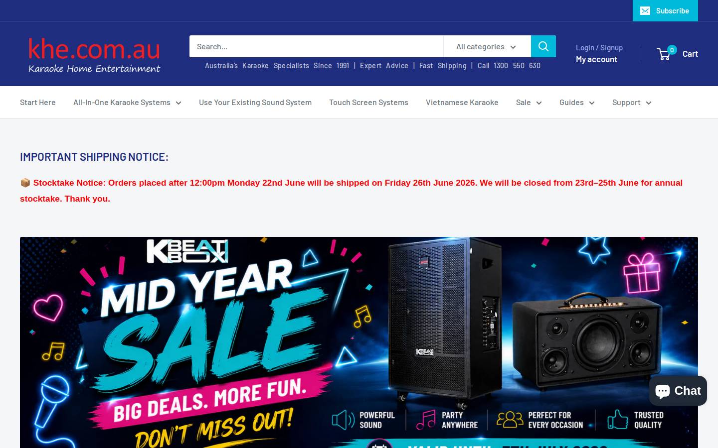 khe.com.au homepage screenshot