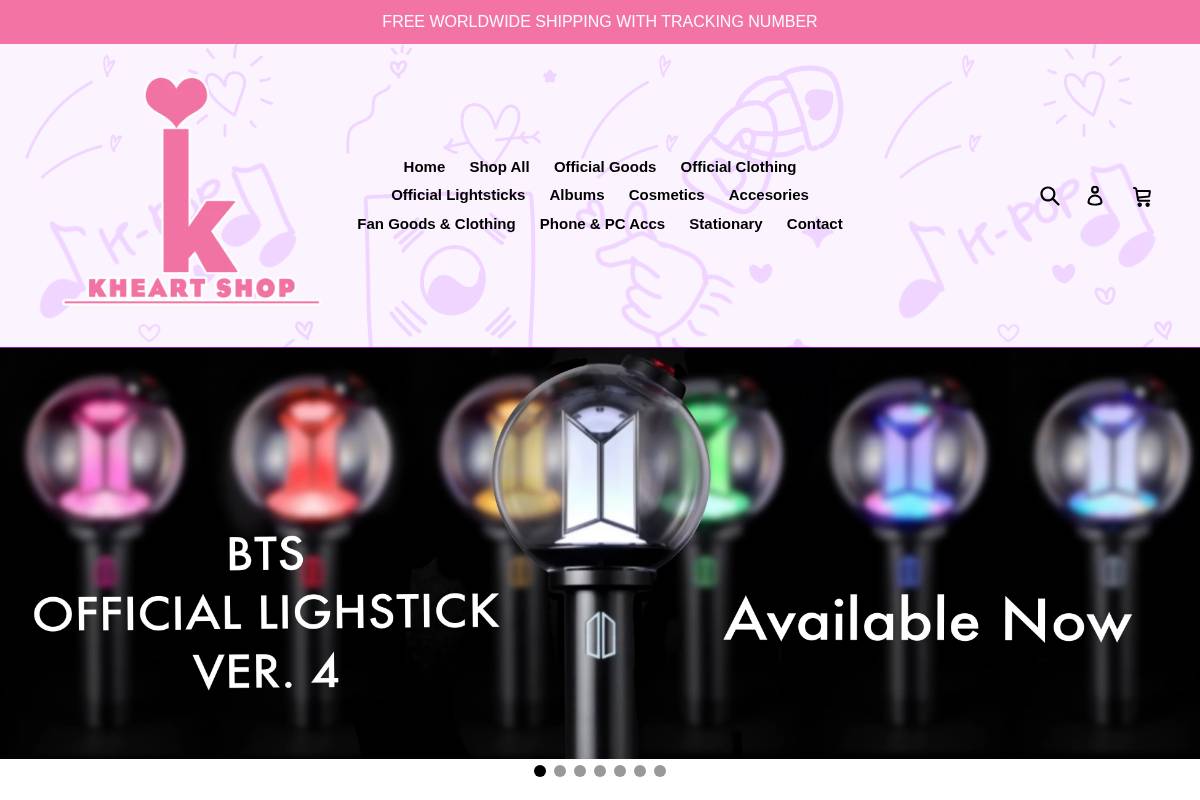 kheartshop homepage screenshot