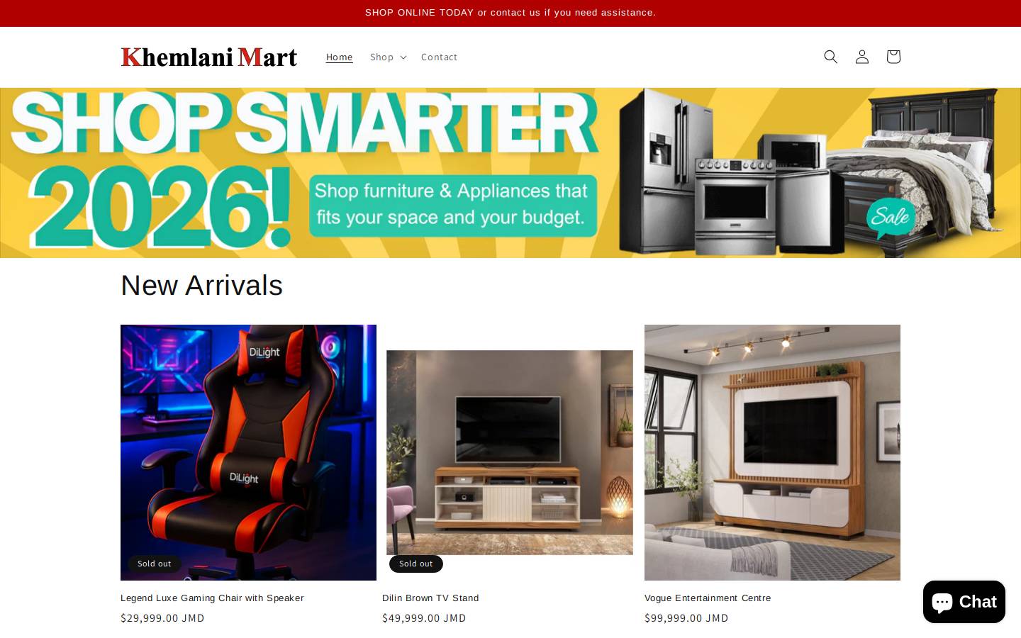 khemlanimart.com homepage screenshot
