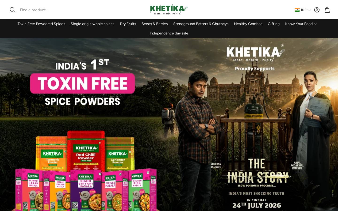 khetika.com homepage screenshot