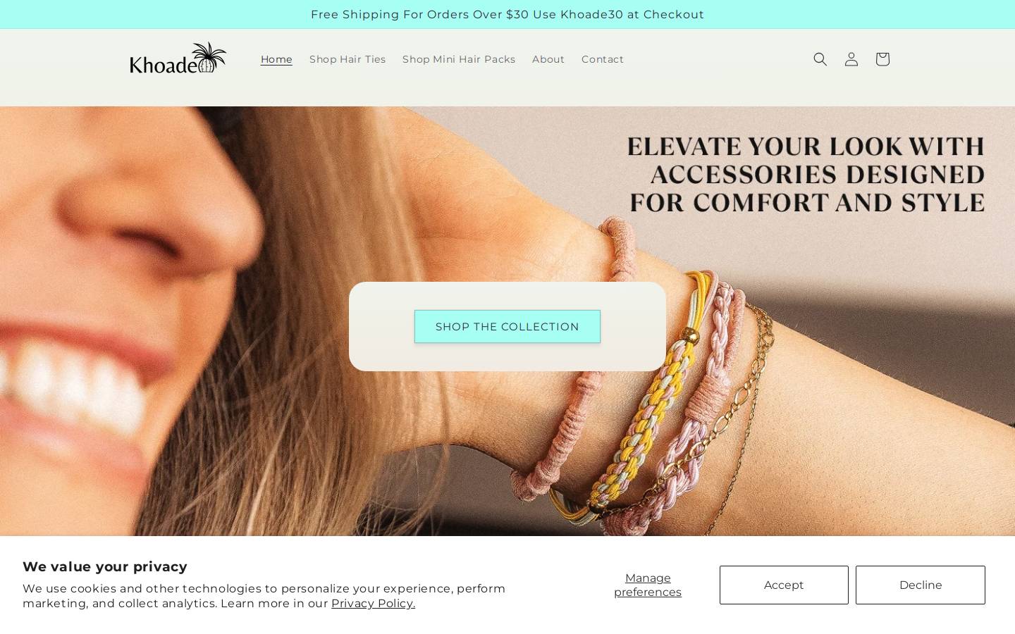 khoade.com homepage screenshot