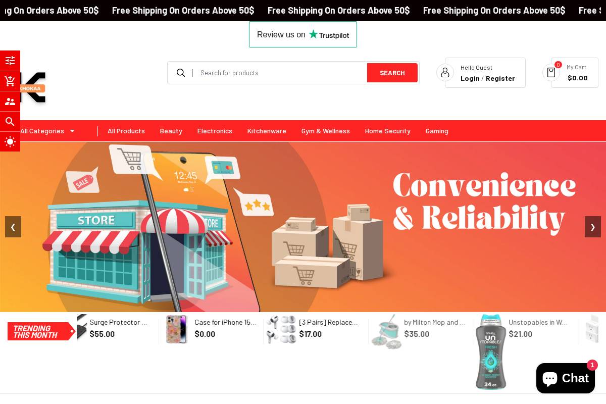 Khokaa homepage screenshot