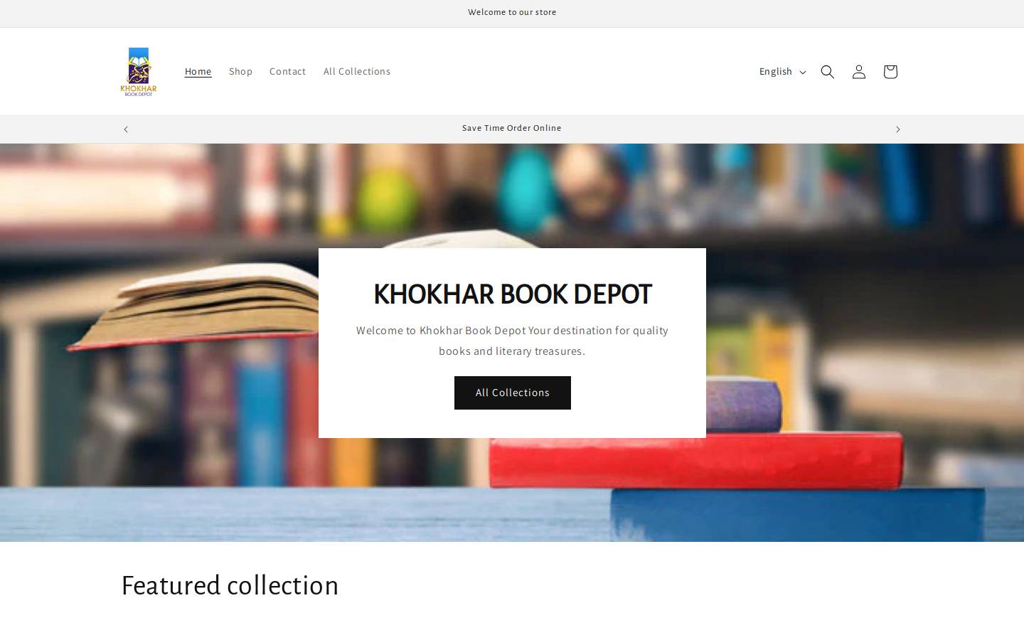 khokharbookdepot.com homepage screenshot