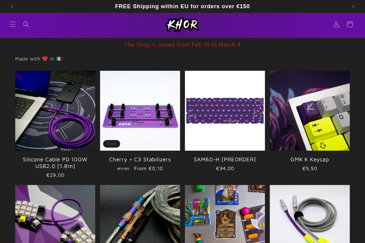 Khor homepage screenshot