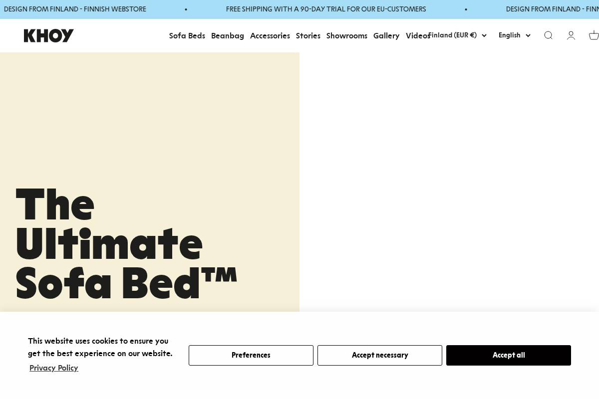 KHOY company homepage screenshot