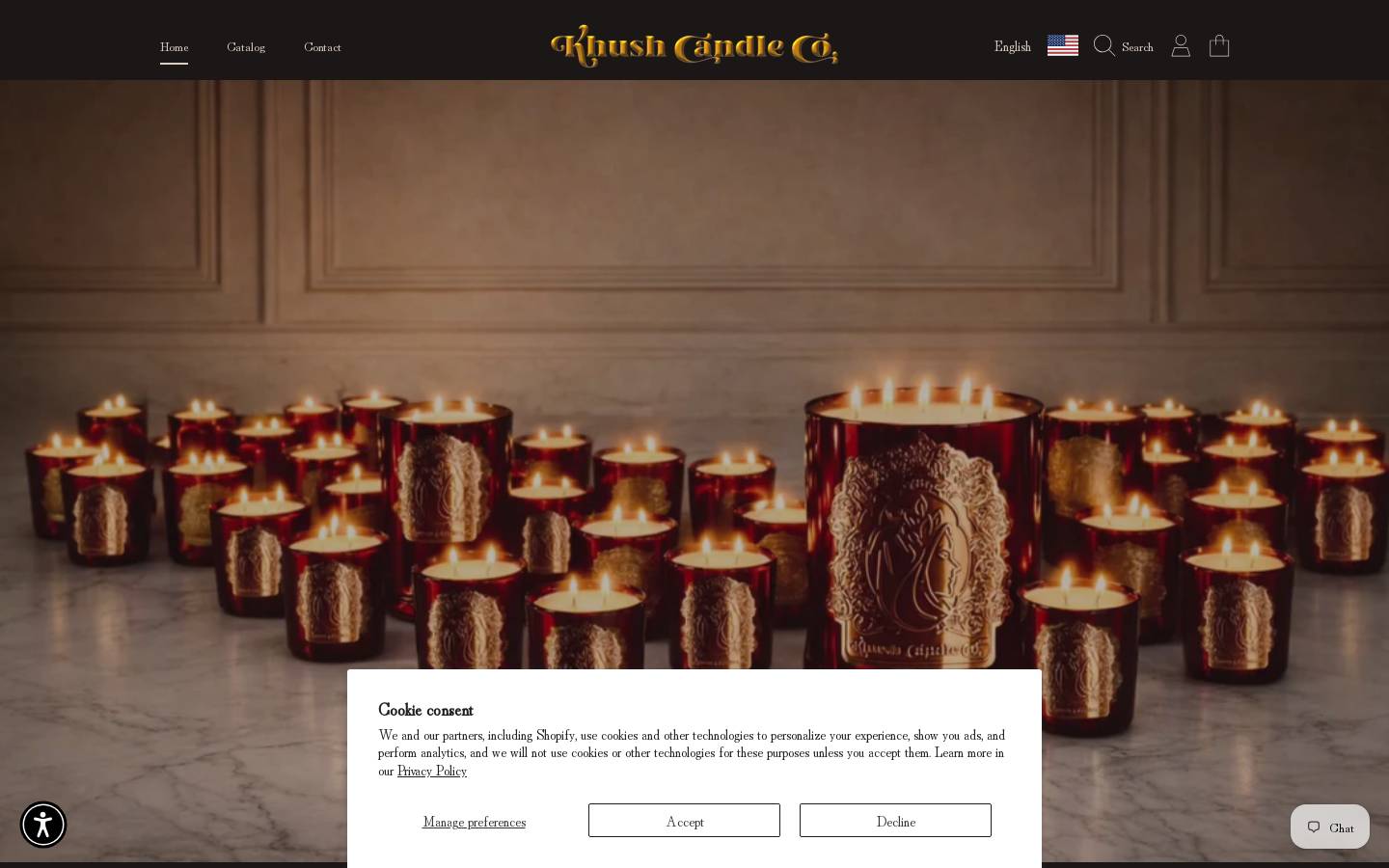 khushcandle.com homepage screenshot