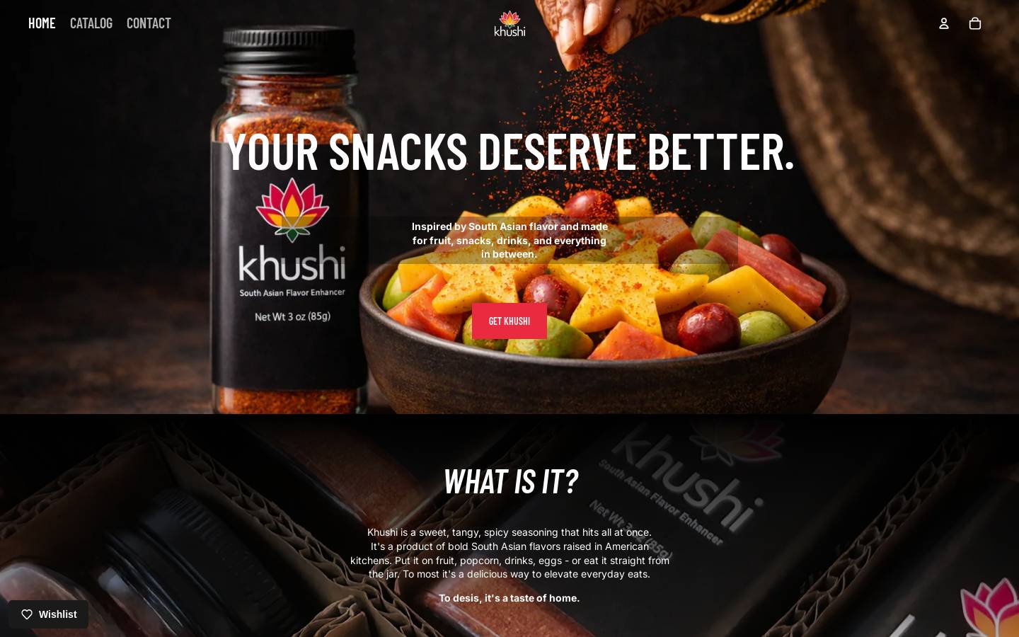 khushispice.com homepage screenshot