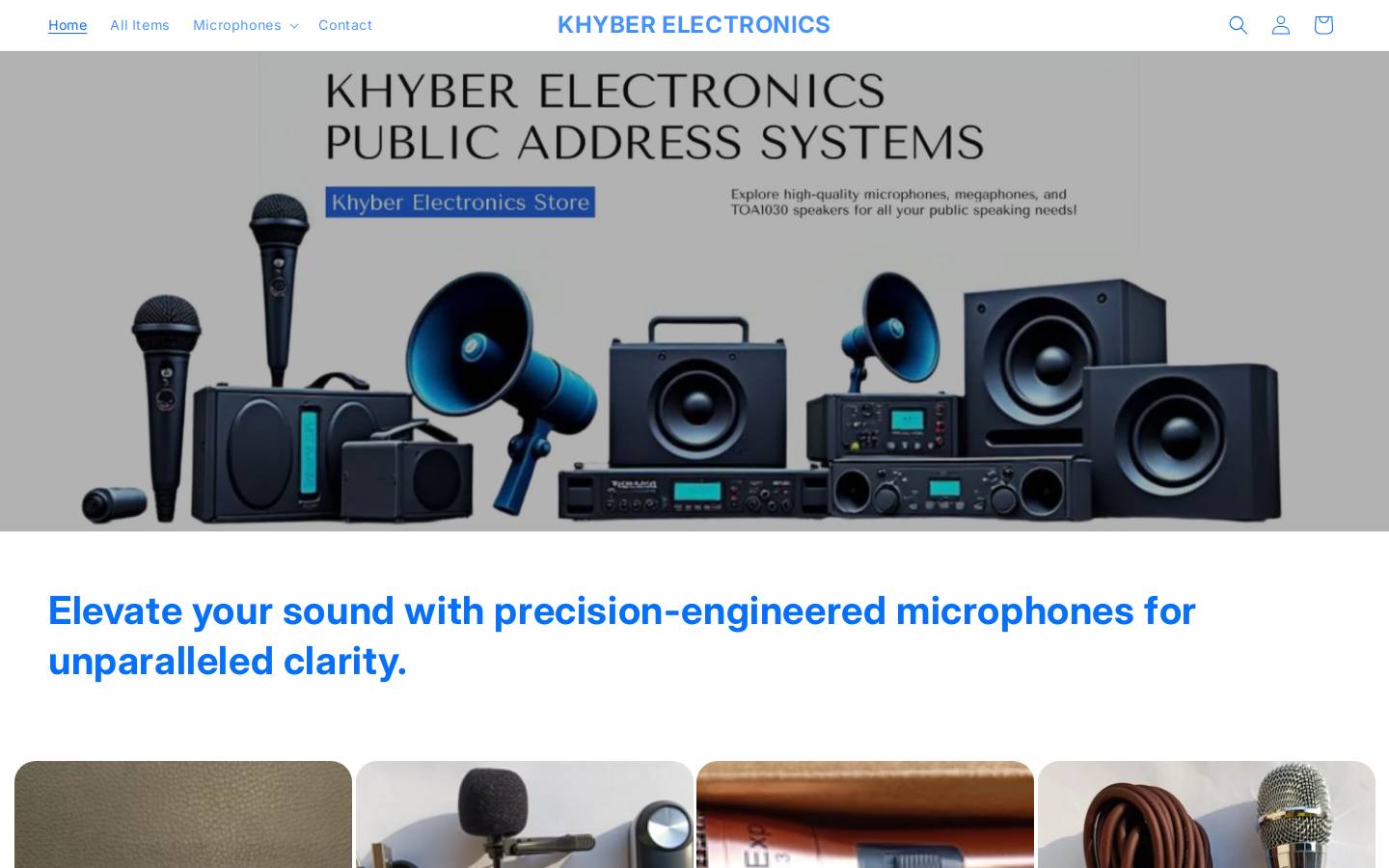 khyberelectronics.com homepage screenshot