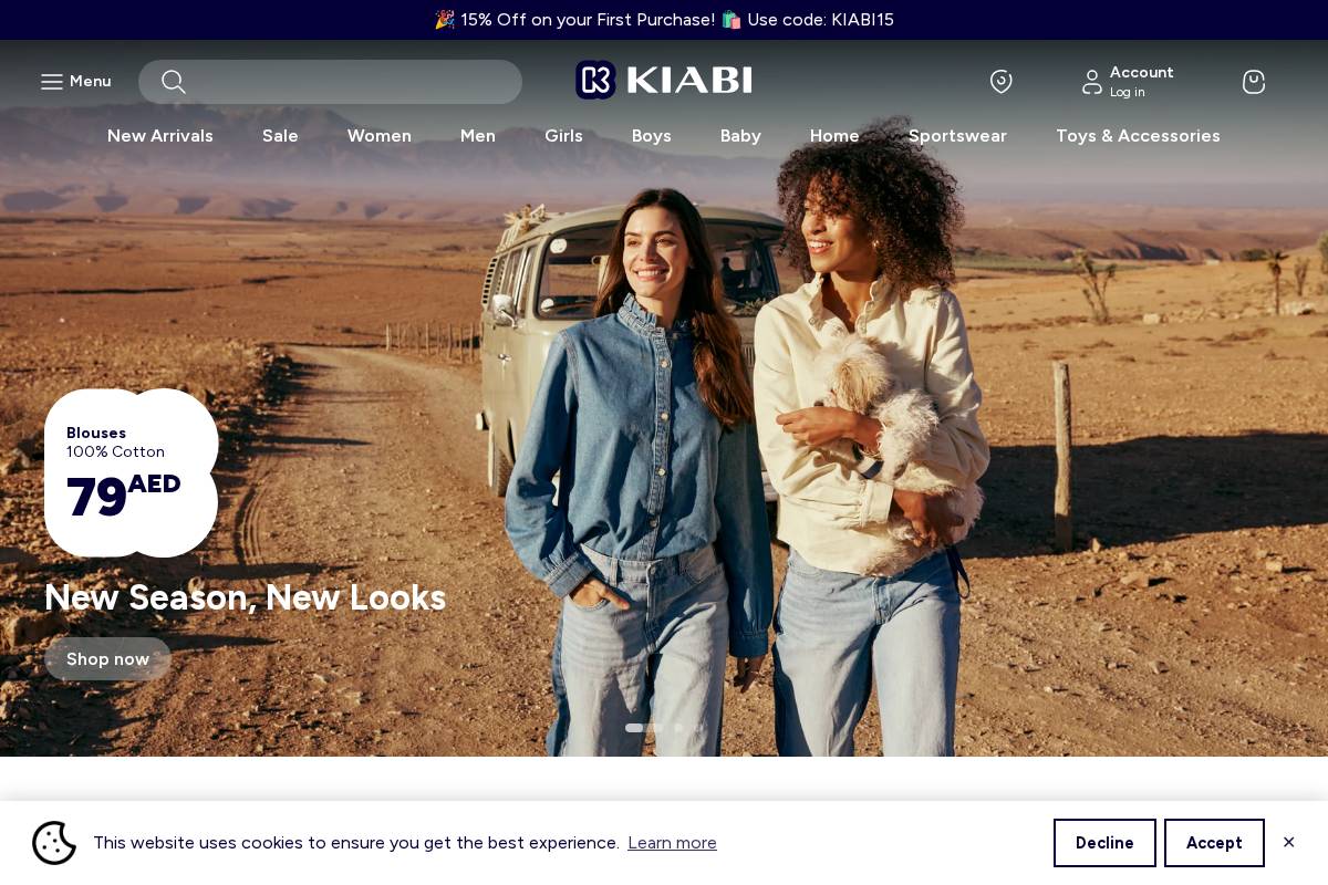 Kiabi homepage screenshot