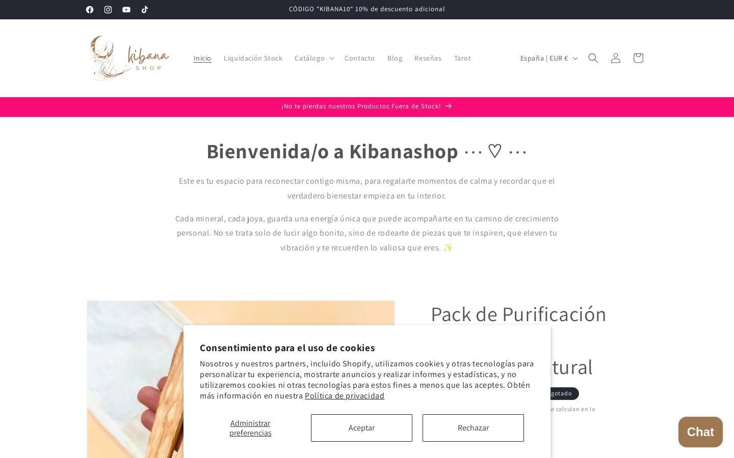 kibanashop.com homepage screenshot