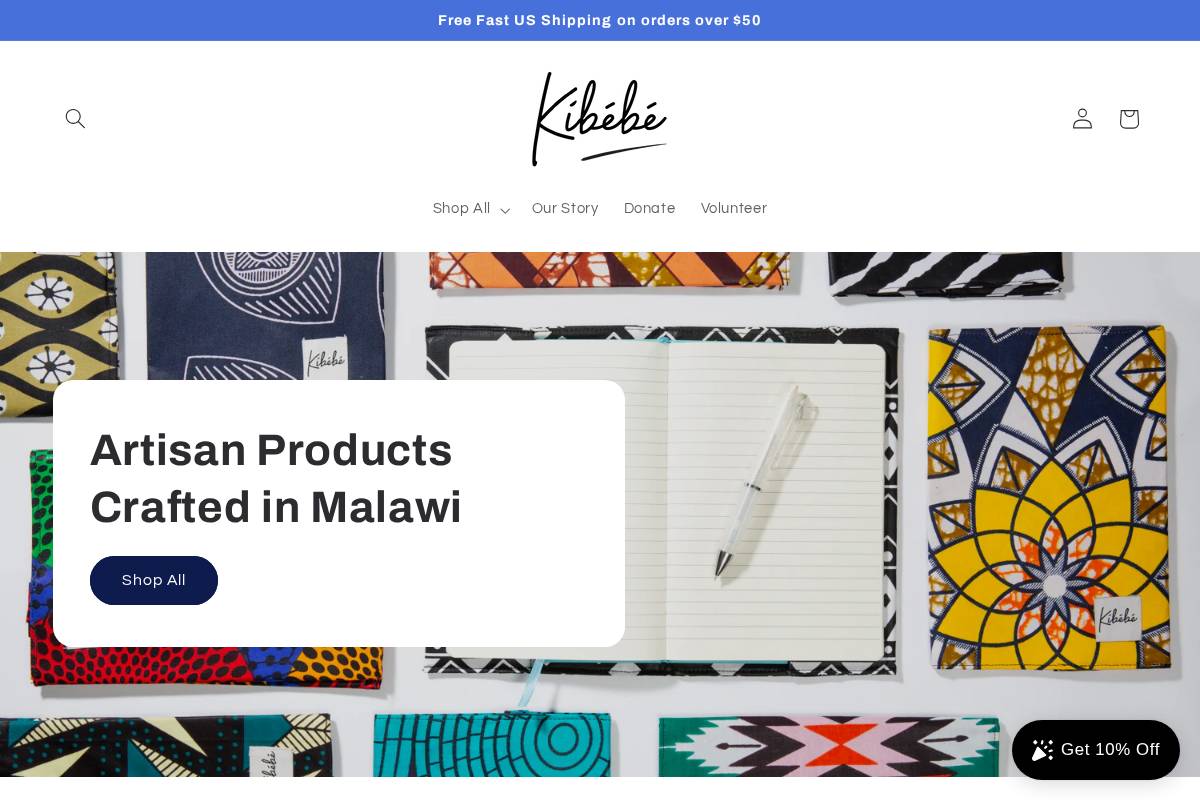 kibebe.com homepage screenshot