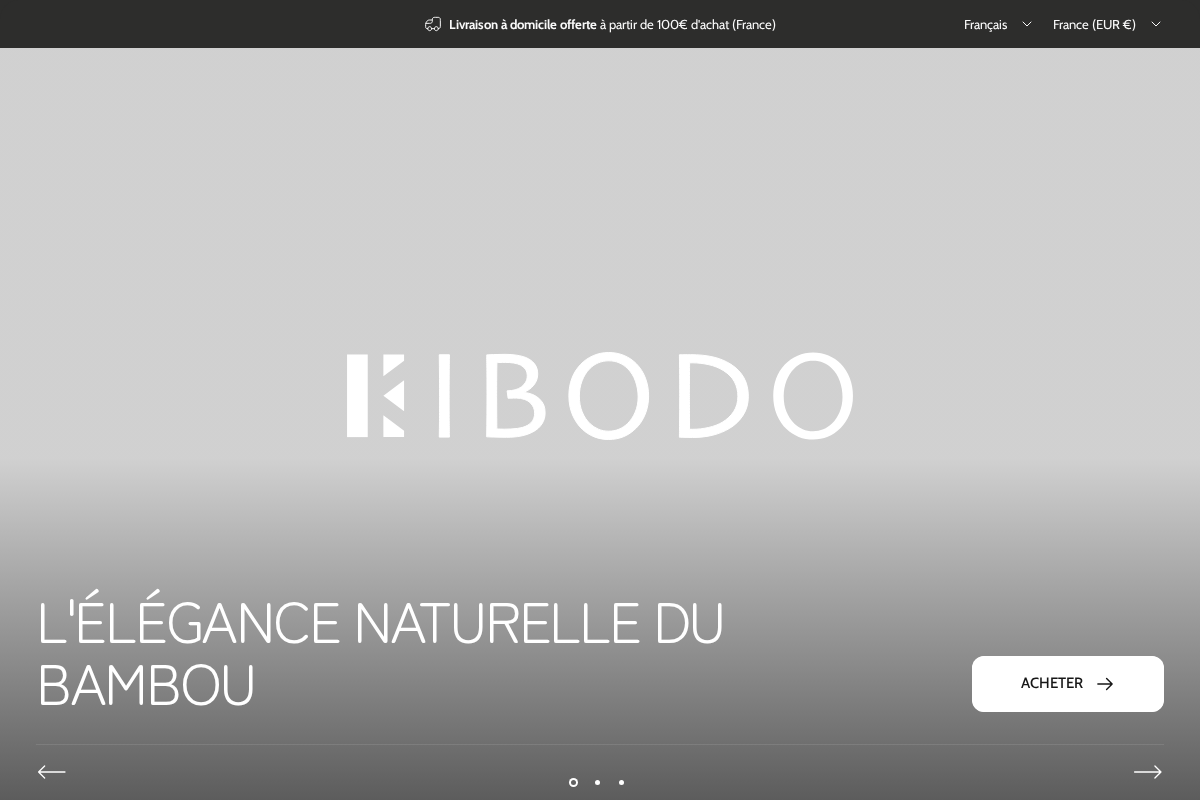 Kibodo homepage screenshot