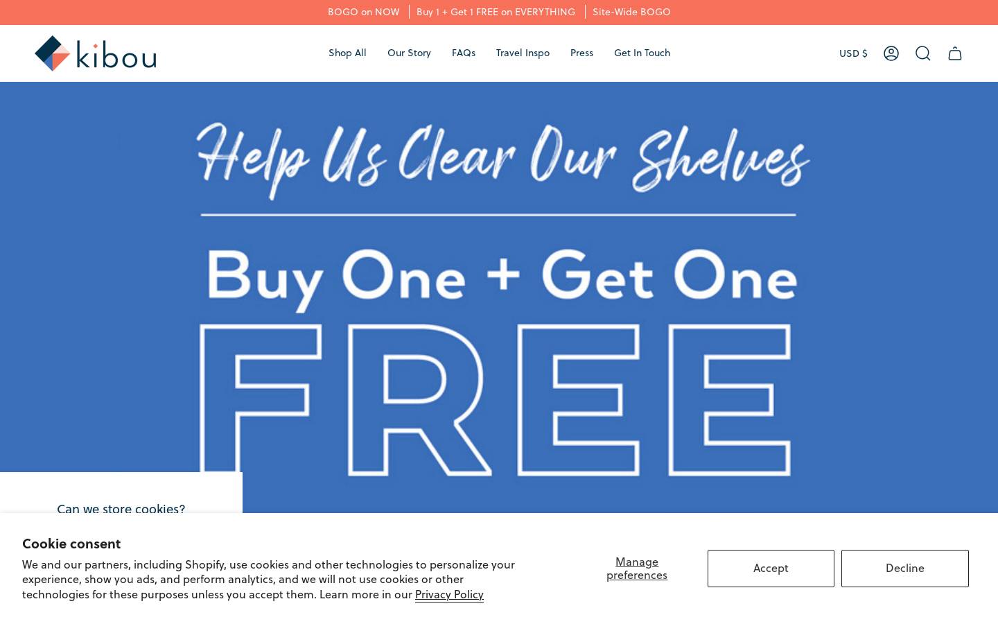 kiboubag.com homepage screenshot