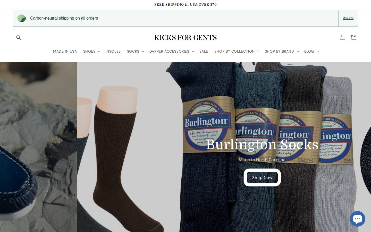 kicksforgents.com homepage screenshot