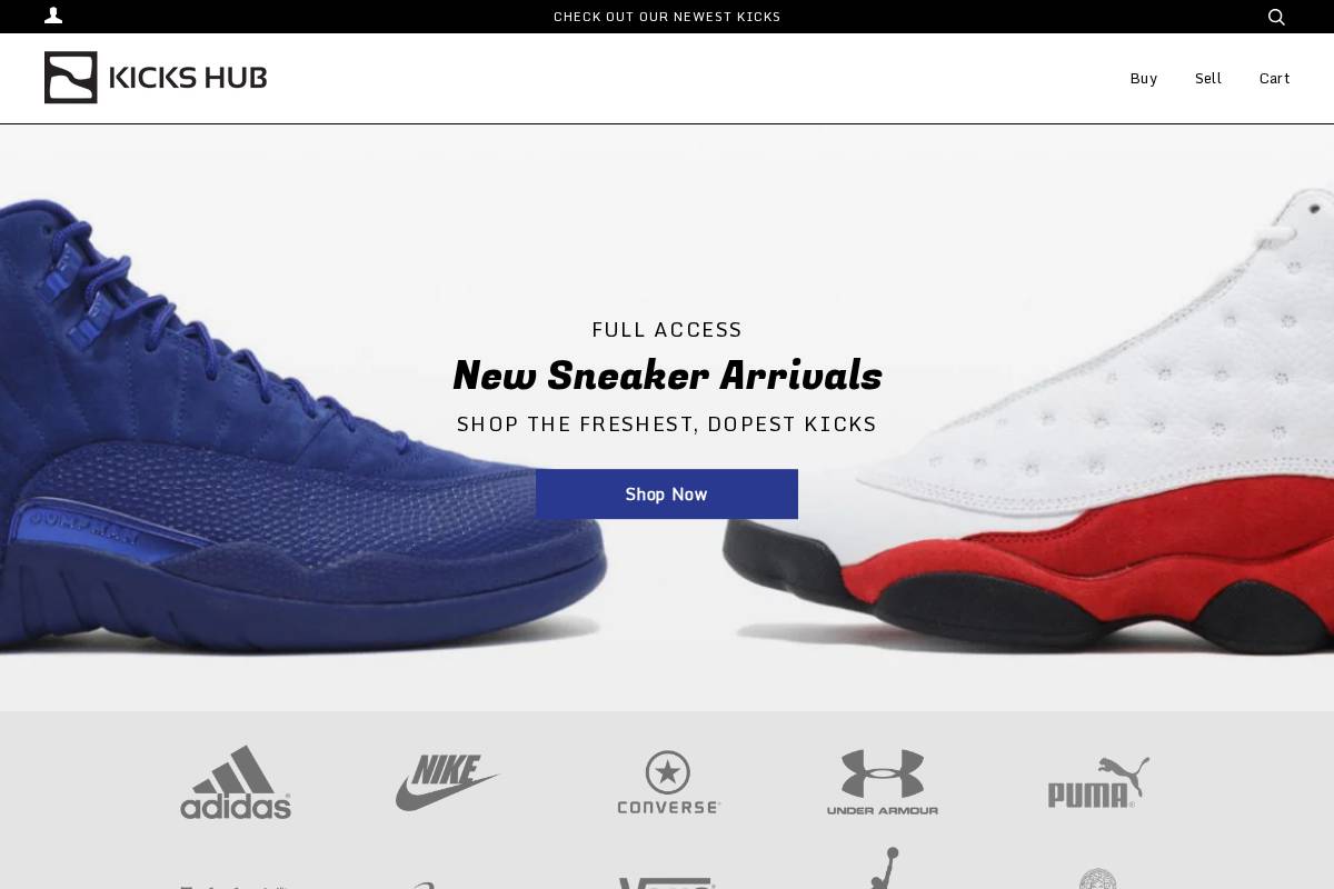 kickshub.com homepage screenshot