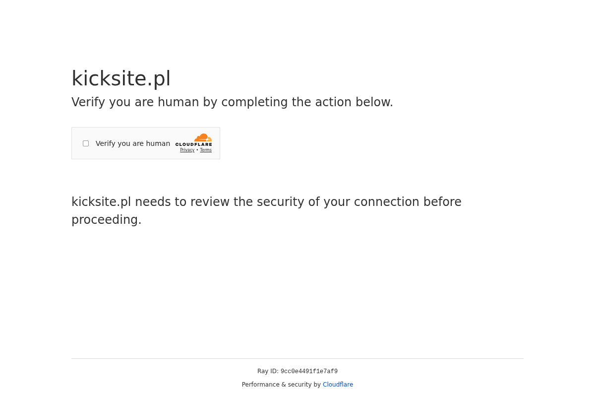 Kicksite homepage screenshot