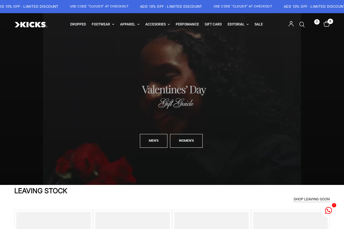 kickskenya.com homepage screenshot