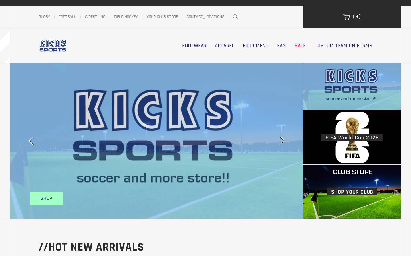 kickssports.ca homepage screenshot