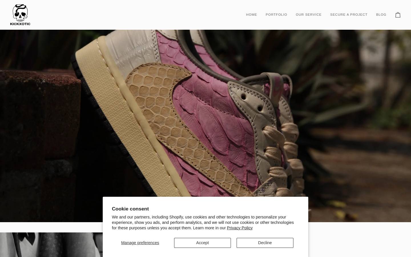 kickxotic.com homepage screenshot