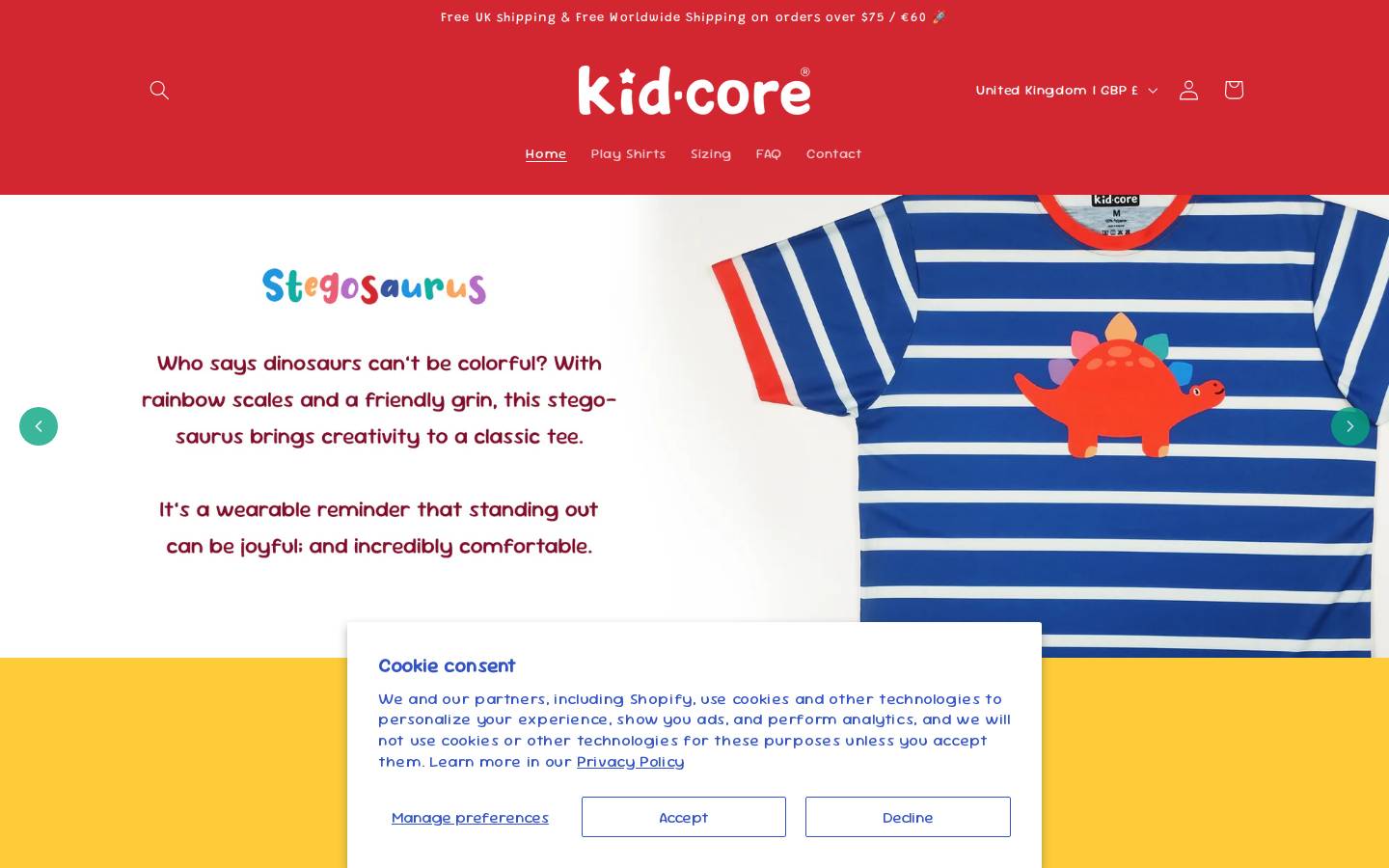 kid-core.com homepage screenshot