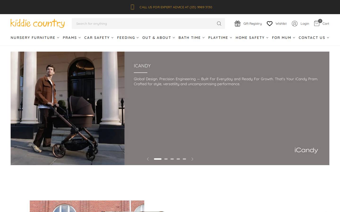 kiddiecountry.com.au homepage screenshot