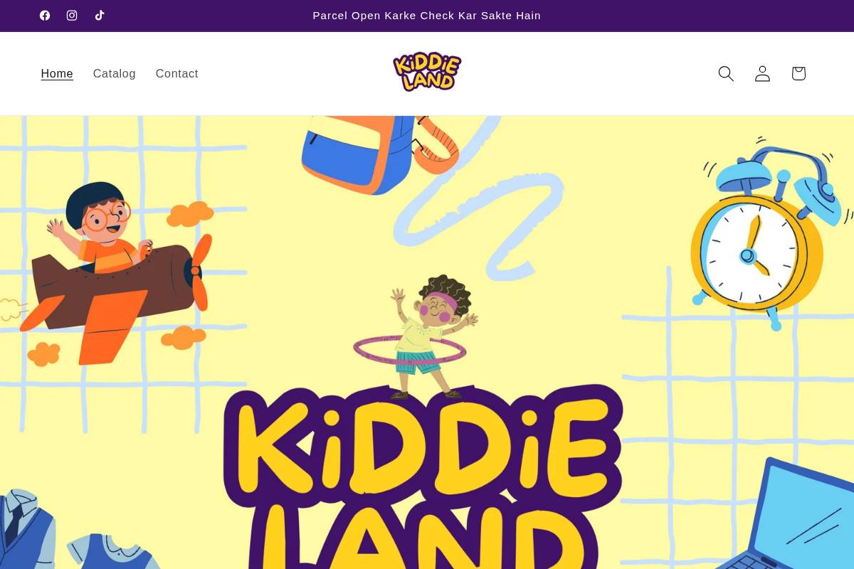 kiddieland.pk homepage screenshot