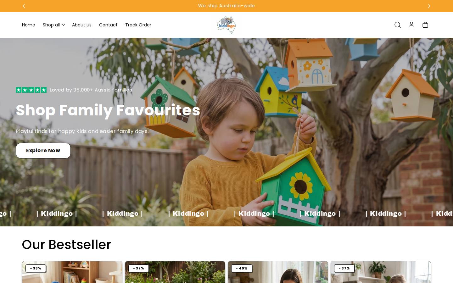 kiddingo.com homepage screenshot