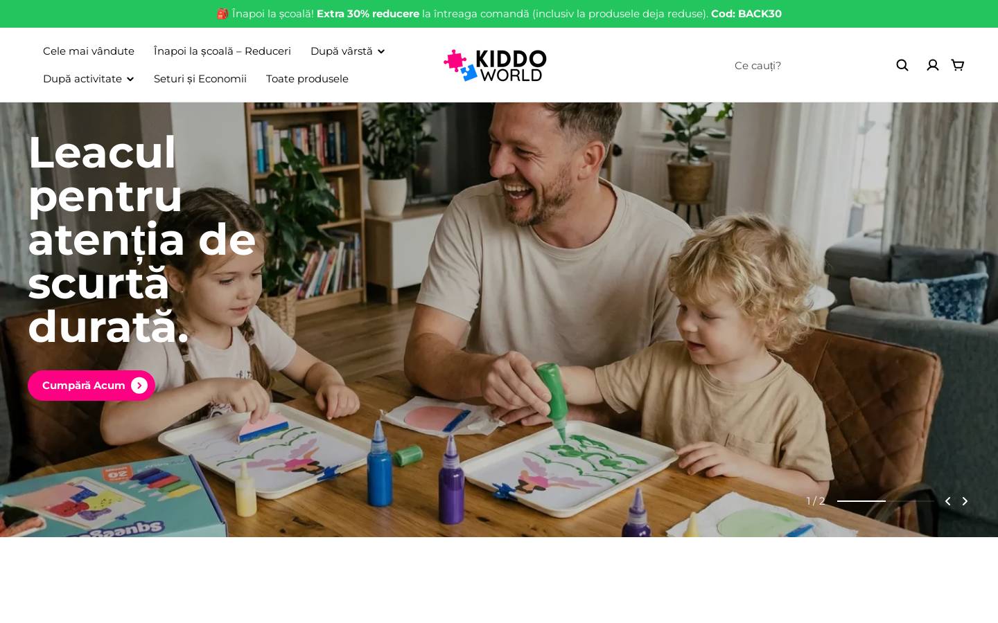 kiddo-world.ro homepage screenshot
