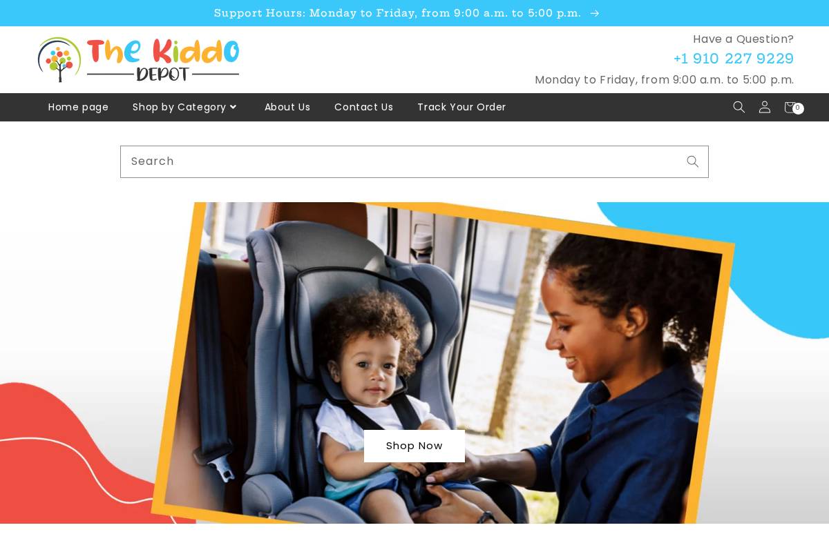 Kiddodepot homepage screenshot