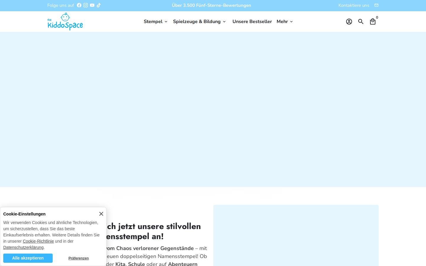 Kiddospace homepage screenshot