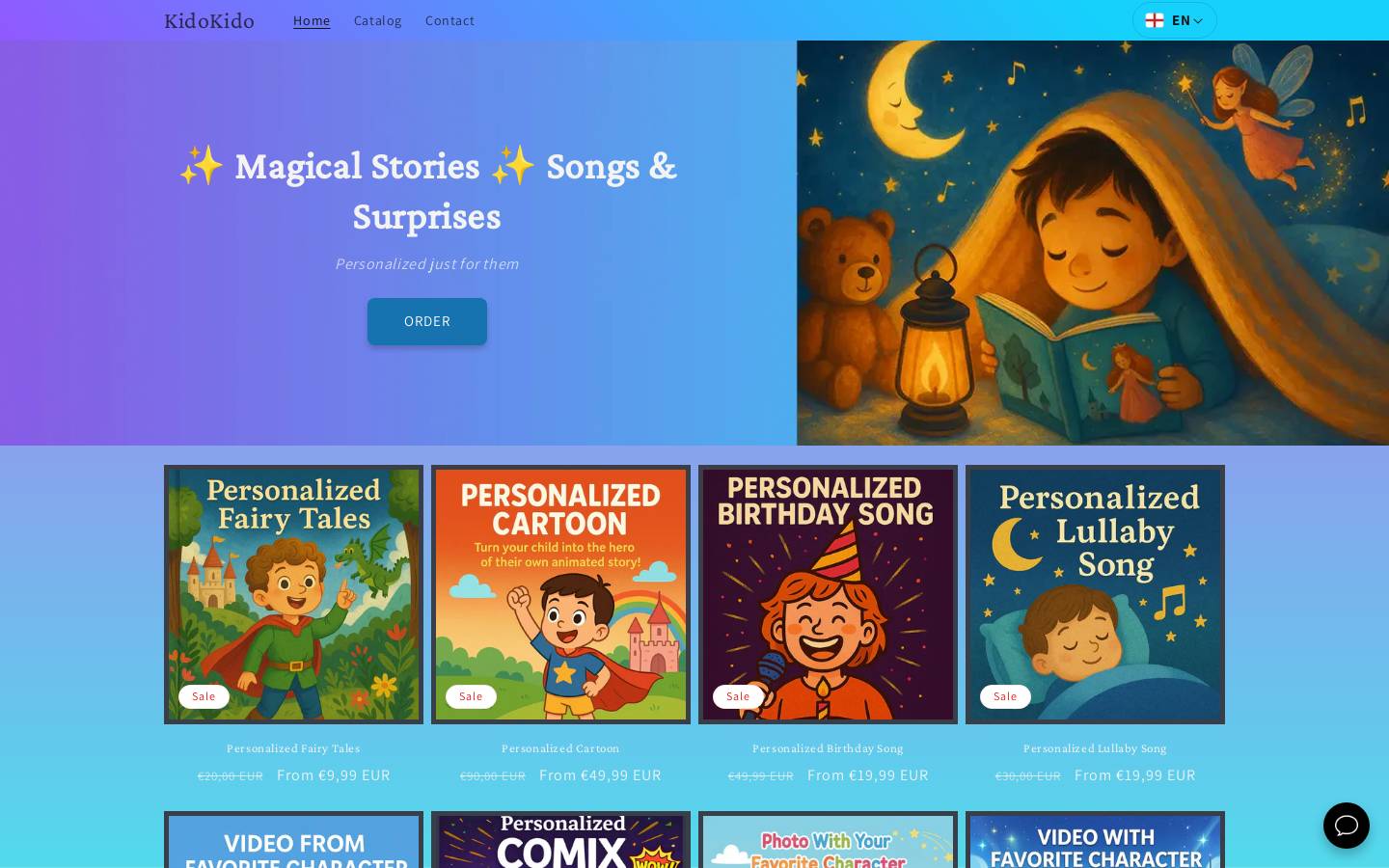 kidokido.com homepage screenshot