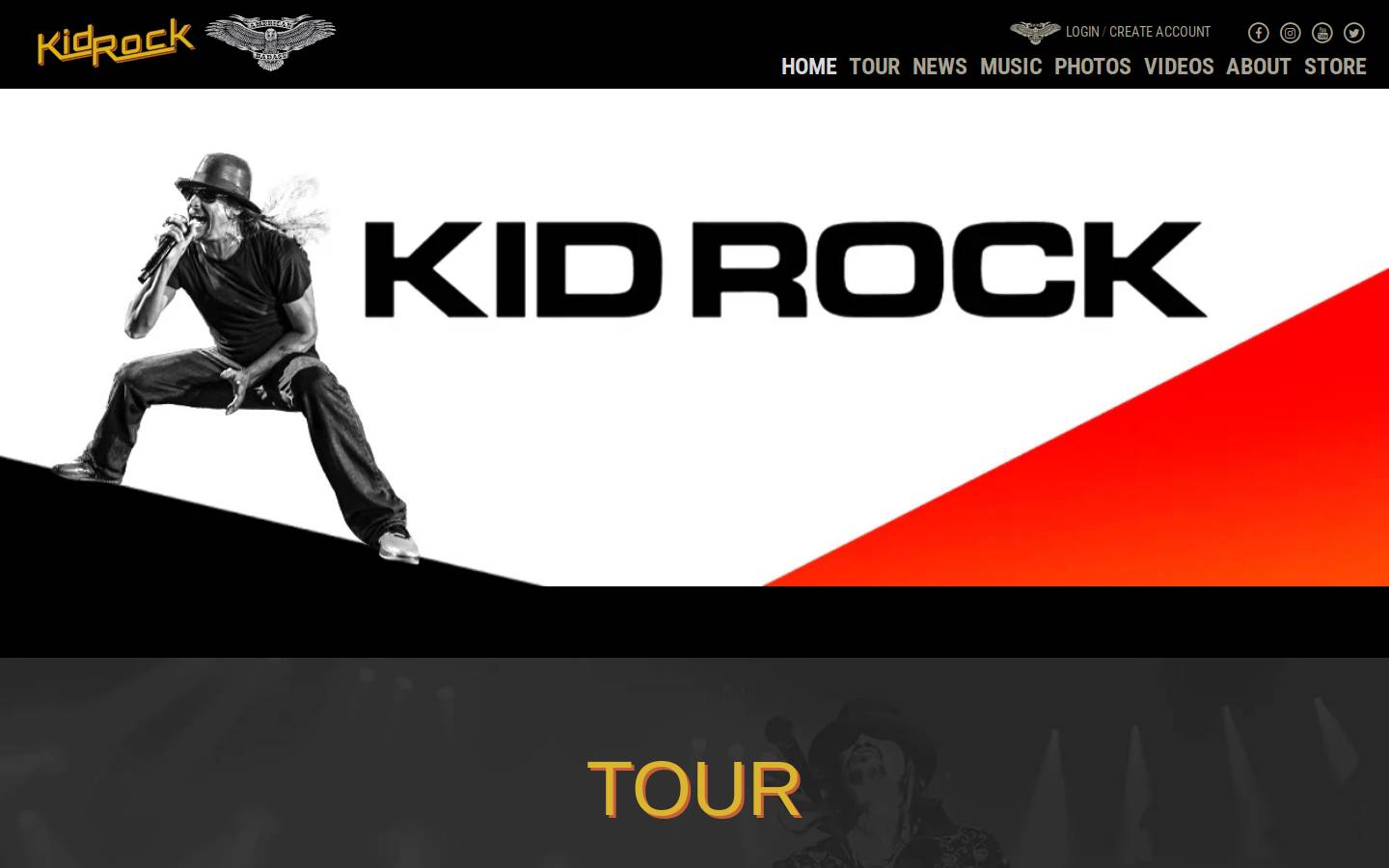 kidrock.com homepage screenshot
