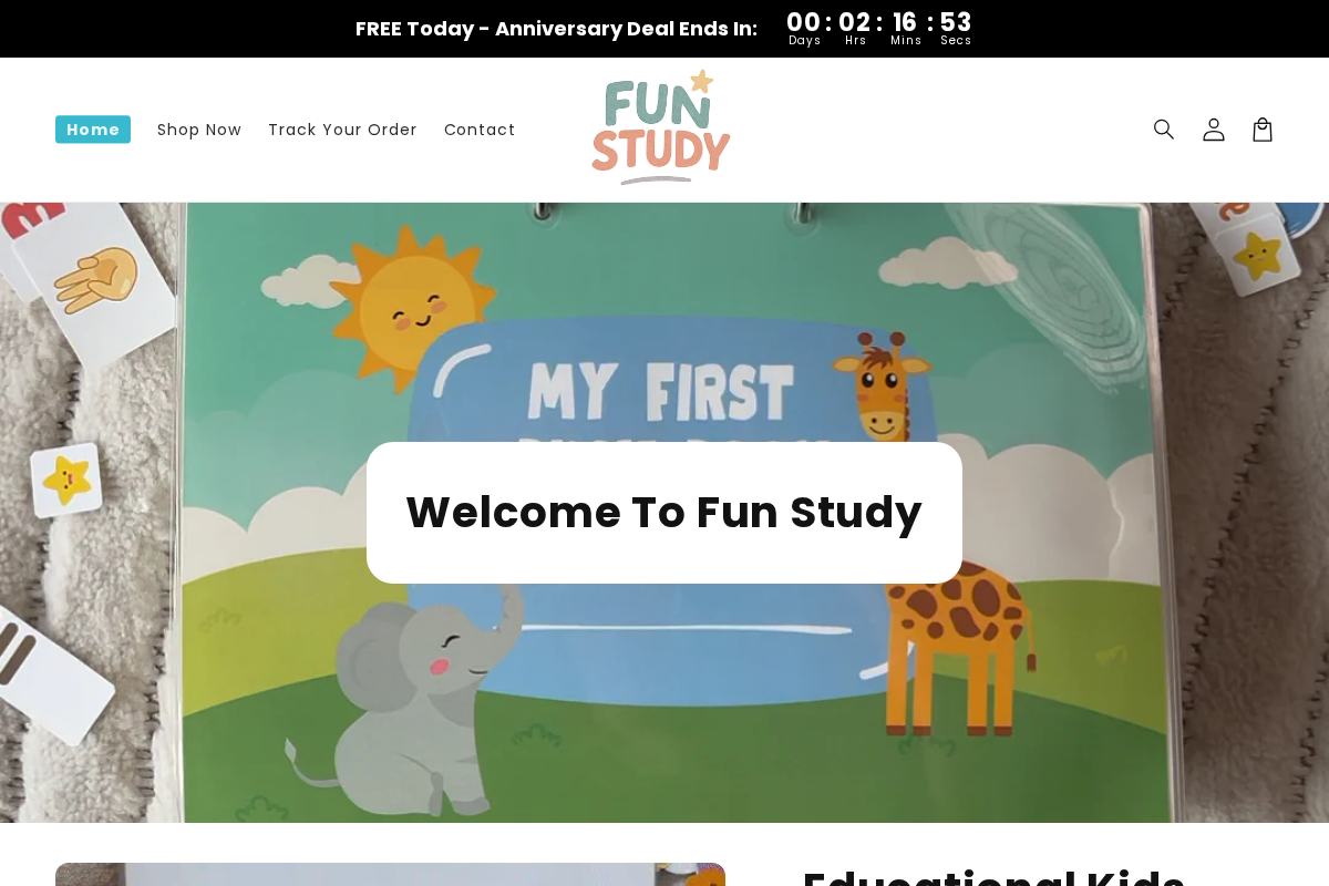 Fun Study homepage screenshot