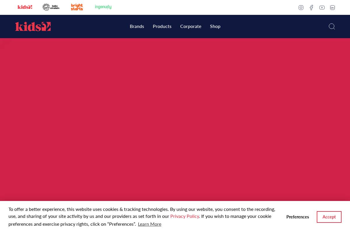 Kids2Shop homepage screenshot