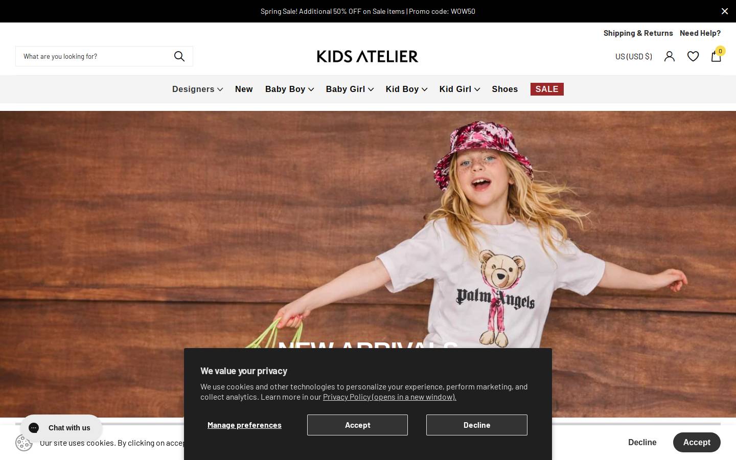 kidsatelier.com homepage screenshot