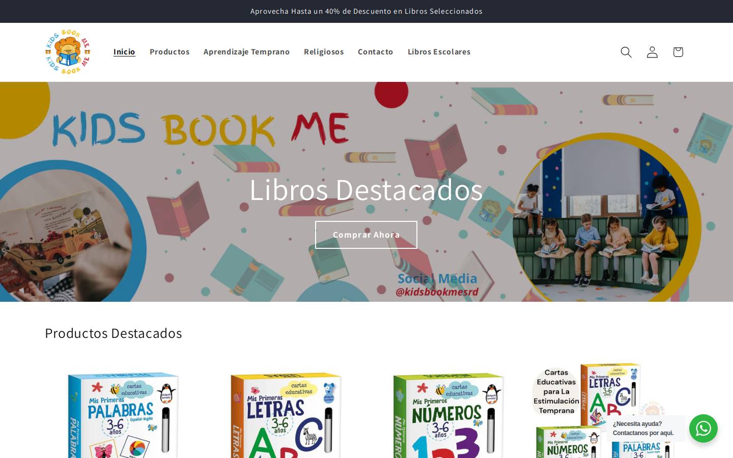 kidsbookme.com homepage screenshot