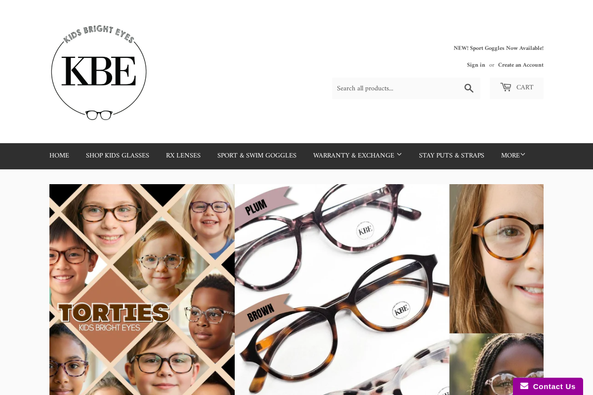 kidsbrighteyes.com homepage screenshot