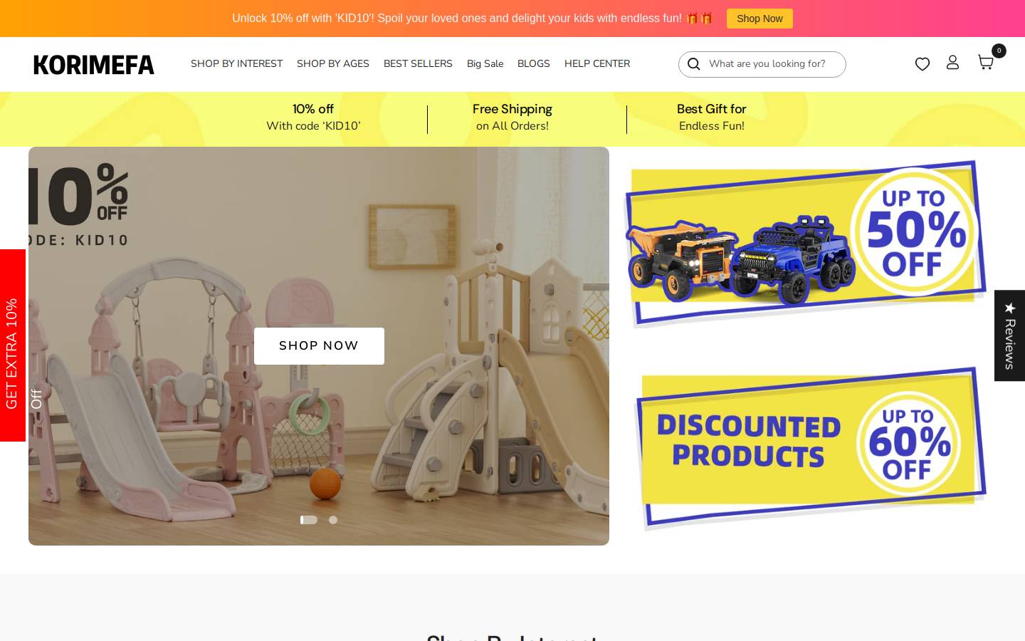 Kidsbuy homepage screenshot